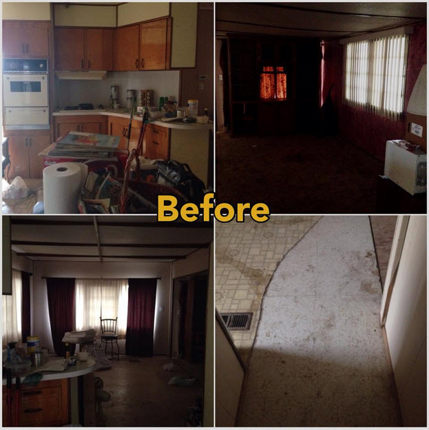 Mobile Home Makeover – Before and After Rehab Pictures 