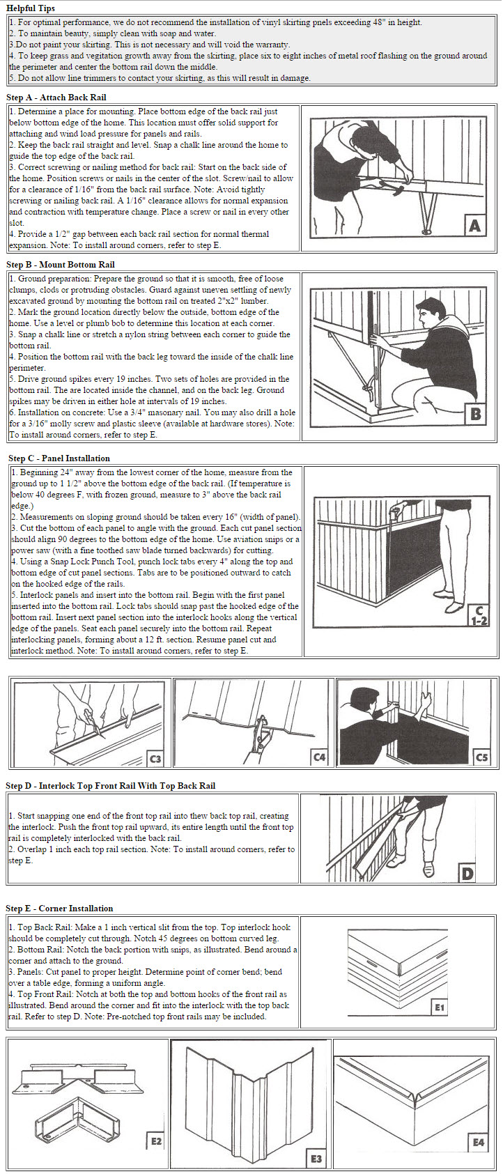 how to install mobile home skirting