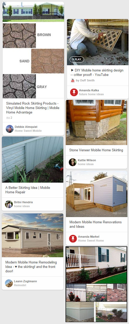 types of mobil home skirting